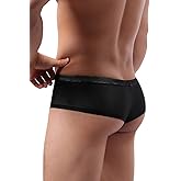 iKingsky Men's Cheeky Thong Underwear Mini Cheek Boxer Briefs Sexy Brazilian Back Mens Underpanties