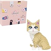 Larcele Cat Micro Building Blocks Animal Set, DIY Mini 3D Building Toy Bricks Kit,924 Pieces KLJM-05 (Golden Shorthair)