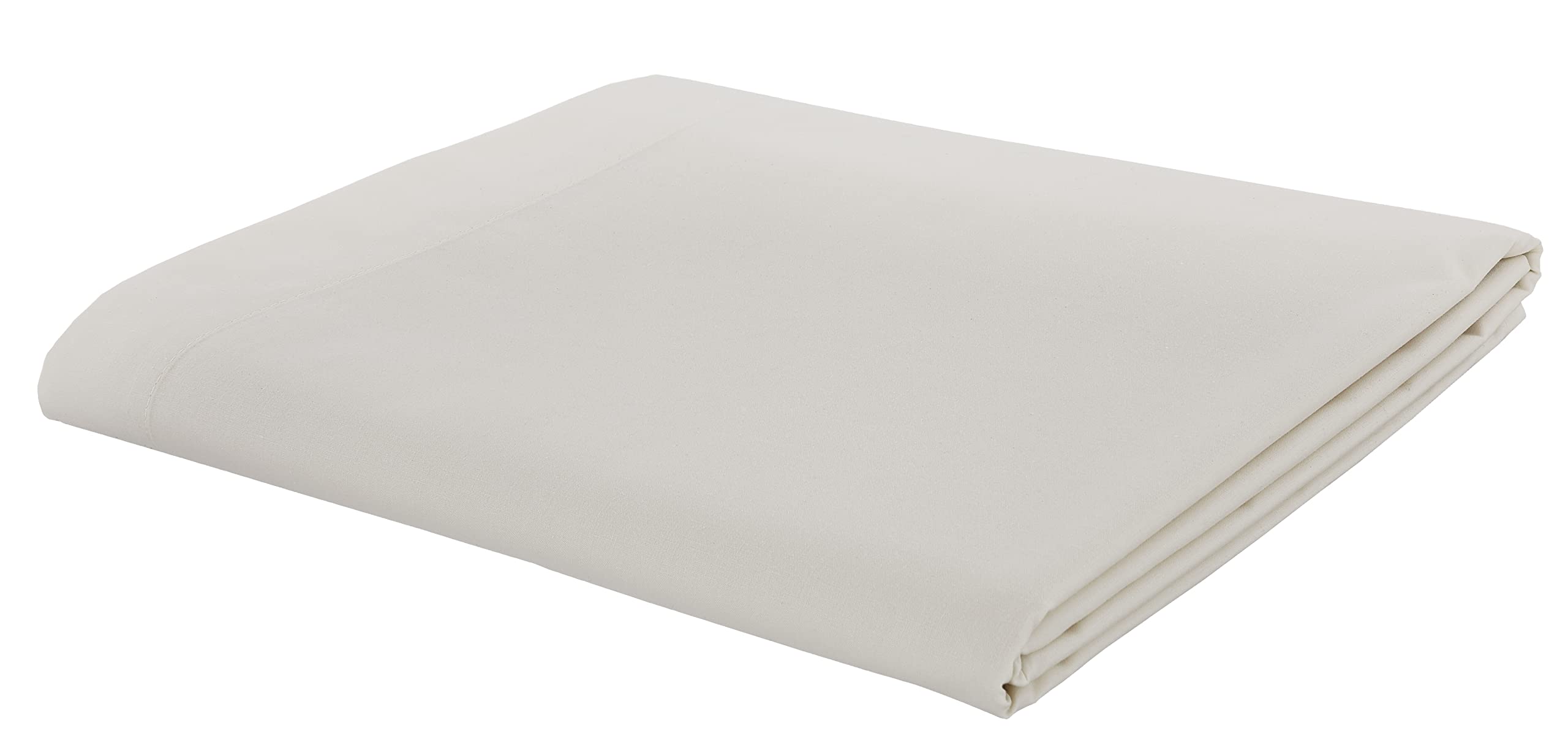 Catherine Lansfield Easy Iron Percale Combed Super King Flat Sheet Cream