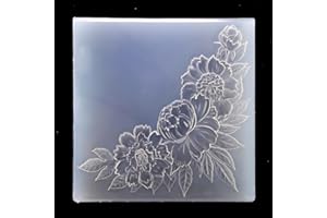KWELLAM 3D Flowers Leaves Corner Background Plastic Embossing Folders for Card Making Scrapbooking and Other Paper Crafts 4030102