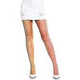 Leg Avenue womens Rainbow Fence Net Tights Multicolor One Size