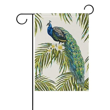 Amazon Com Cdvek9ca Beautiful Floral Peacock Garden Flag Yard