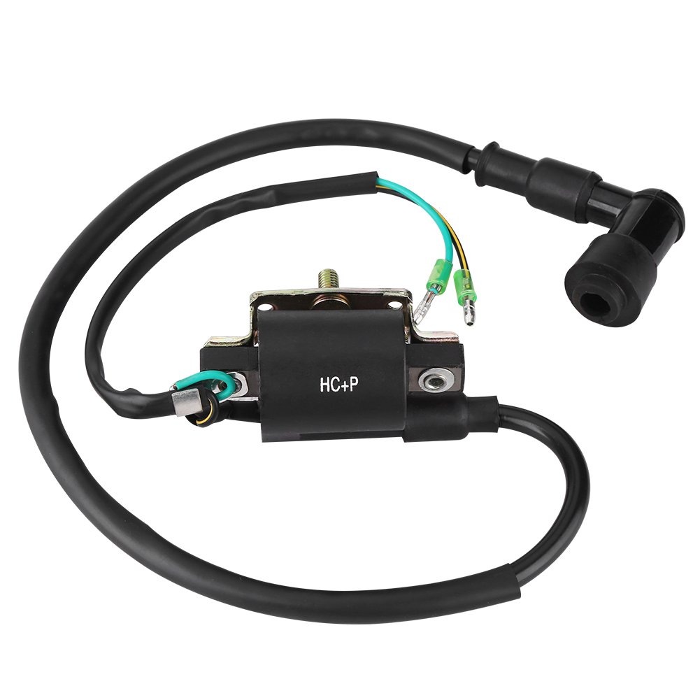 Ignition Coil, 12V Metal and Plastic Engine Spark Coil Module, 14.5Inch Black Wiring Harness for Pit Dirt Bike ATV,ignition coil