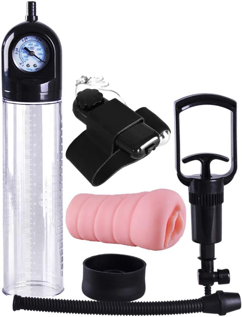 Irvy Handheld Vacuum Pump with Gauge Therapy System Kit Air Pump with Supplies