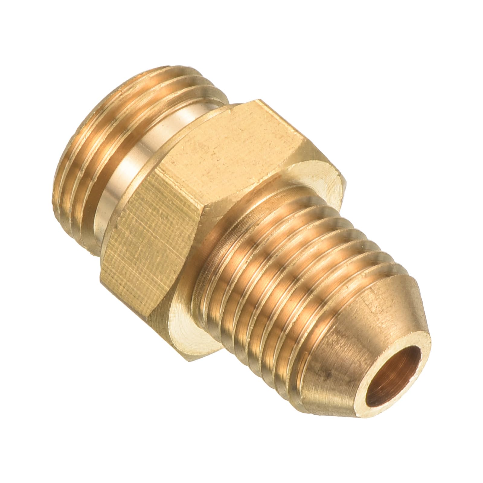 PATIKIL Pipe Fitting, G3/8 to M14 Male Thread Hex Extension Connector Adapter 1.22 Inch for Garden Water Pipes, Gold