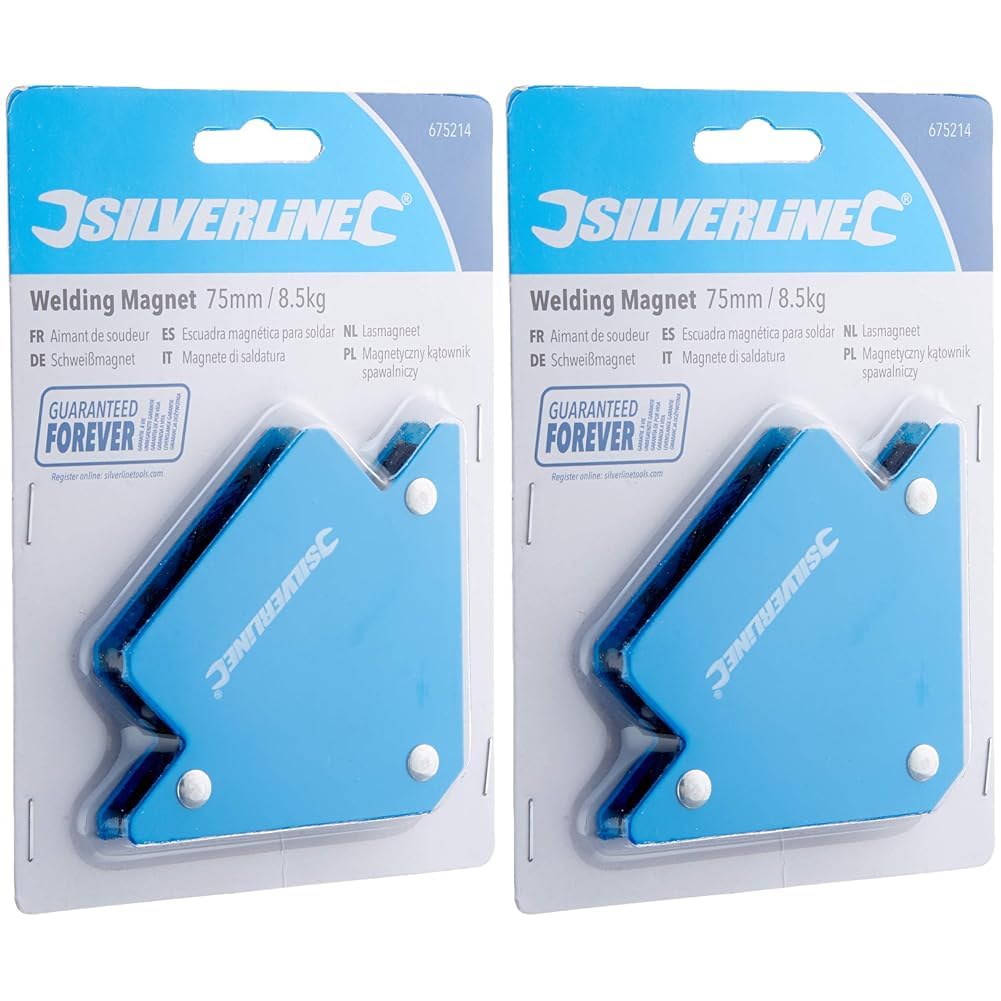 Silverline 675214 Welding Magnet, 75 mm (Pack of 2) — image 1