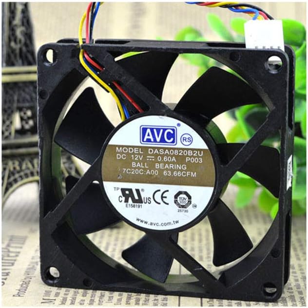 Cytom for AVC 8020 12V 0.60A DASA0820B2U 8CM 8cm 4-Wire CPU Chassis Fan