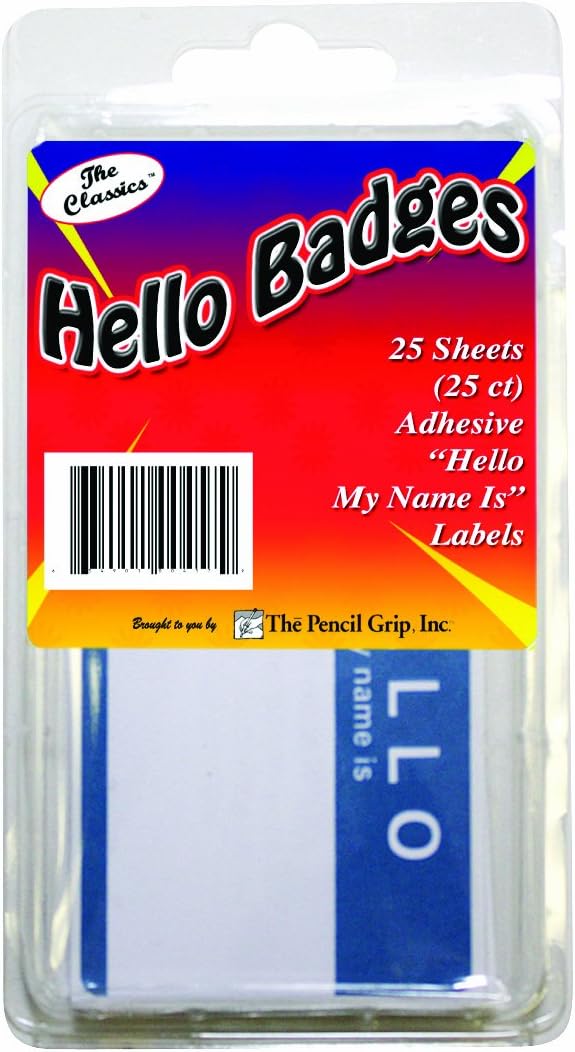 The Pencil Grip Hello My name is... Badges 2, Blue