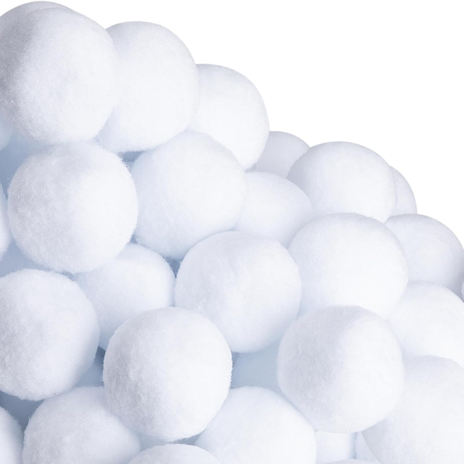 Artificial Snow - codree 2 Inch Fake Snowballs for Kids - 60 Pcs Indoor Snowball Fight Balls - Artificial Snowballs for Outdoor Snow Fight and Christmas Tree Decorations