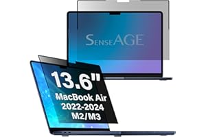 SenseAGE - Magnetic Privacy Screen Filter for MacBook Air 13.6 inch 2022 M2/ M3 (A2681 / A3113), Removable Anti-Blue Light Privacy Screen Protector, Compatible with MacBook Air 13.6" 2022-2024 M2/ M3
