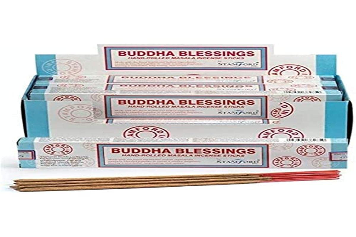 STAMFORD INC 37281 Meditation Masala Incense, 15 Sticks x 12 Packs, Black, One Size