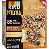 KIND Bar Caramel almond and sea salt & Peanut Butter Dark Chocolate, (Minis Variety Pack, 36 Bars)