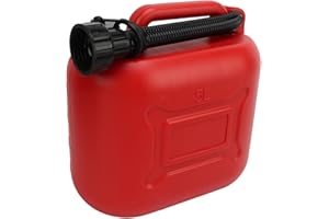 Yosoo Health Gear 5L Portable Gasoline Container, 1.3 Gallon, Red, with 27cm Spout, for Lawn Mowers, Chainsaws, ATVs and Moto