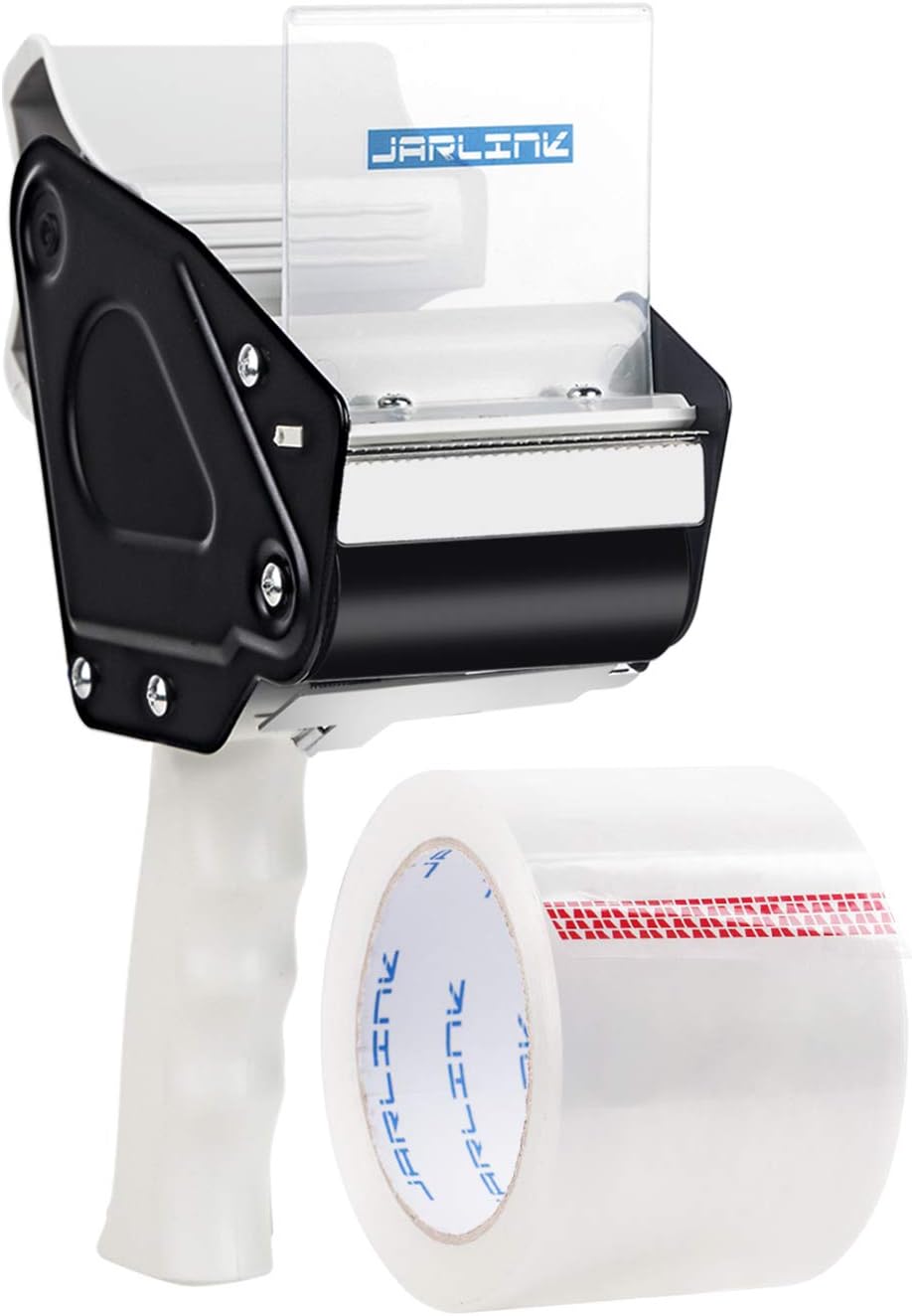 JARLINK Packing Tape Dispenser Gun with Rolls Tape, 3 inches Lightweight Industrial Side Loading Tape Dispenser for Shipping, Packaging, Moving, Box and Carton Sealing (Grey & Black) : Office Products