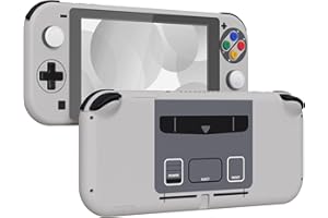 eXtremeRate SFC SNES Classic EU Style DIY Replacement Shell for Nintendo Switch Lite, NSL Handheld Controller Housing with Screen Protector, Custom Case Cover for Nintendo Switch Lite