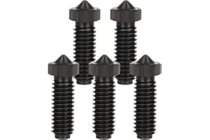 IdeaFormer-3D 5Pcs 0.4mm Hardened Steel Nozzles for Kobra 2 Series, 3D Printers Hardened Steel Extruder Hotend Nozzle Kit for Anycubic Kobra 2/Kobra 2 Neo/Kobra 2 Pro/Kobra 2 Plus/Kobra 2 Max