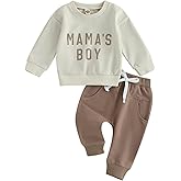 ZAXARRA Toddler Newborn baby boys Fall Outfits Long Sleeve Letter Print Sweatshirt Tops Pocket Pants Casual Clothing Sets