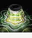 SNIGJAT Solar Powered Glass Ball Led Glass Light,Waterproof Solar Lights Garden Lights,Outdoor Night Lights Table Lamps for Decorations (Ripple)