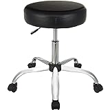 Amazon Basics Multi-Purpose Drafting Spa Bar Stool with Wheels - Black