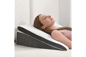Vekkia 2PCS Wedge Pillow for Sleep Apnea,Wedge Pillow for Acid Reflux,Independent Memory Foam for Sleeping,Back Pain,Gerd,Heartburn,Snoring,Triangle Elevated Pillow for After Surgery/Leg/Neck