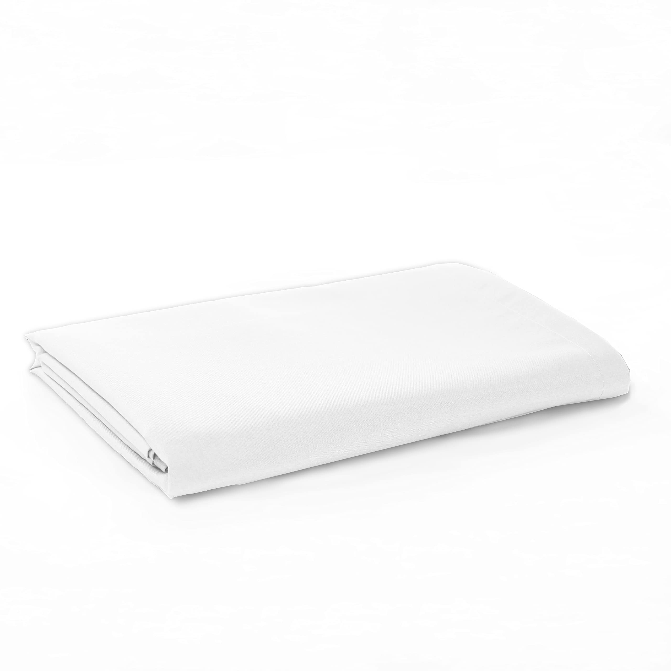 Sonia Moer Super Soft Brushed Microfibre Flat Sheet - Non Iron Breathable Hypoallergenic Top Sheet - King/White