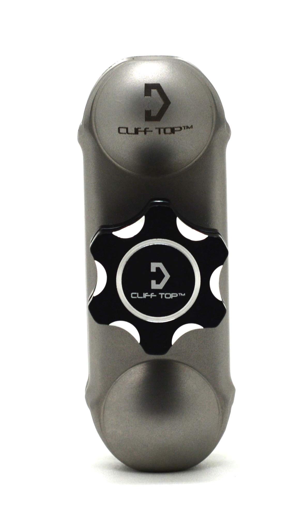 Cliff-Top Composite Double Socket Arm for 1-Inch Ball Bases (Silver), with Black Metal Screw