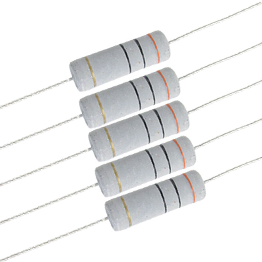 sourcingmap 10 x 5W 700V 30 ohm Metal Oxide Film Resistors