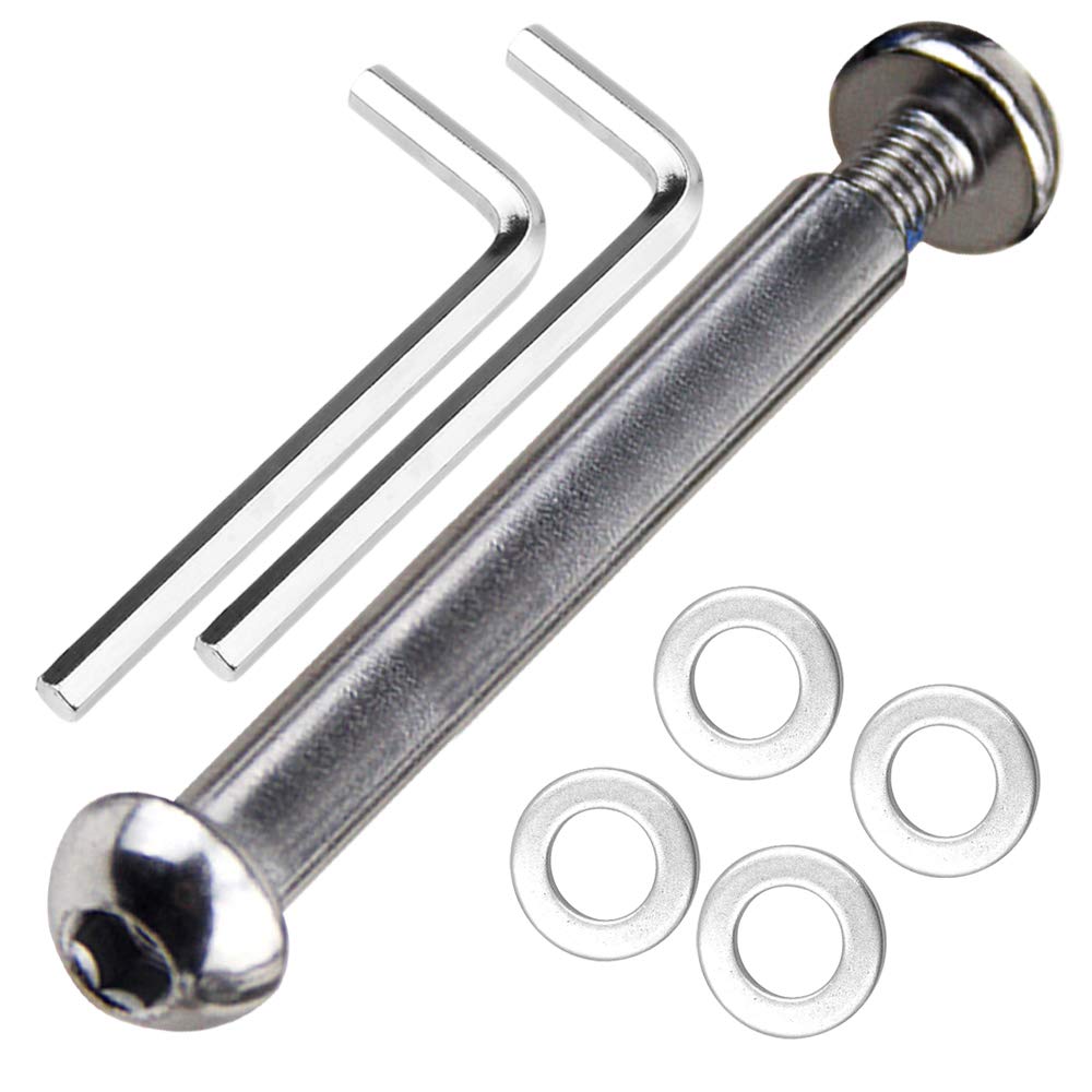 OTFAITP M8 8mm x 28mm-86mm Scooter Front Rear Axle Bolt 8.8 Grade Carbon Steel for Stunt Scooter Dash Teen/Adult Kick Scooter-800+lb Capacity