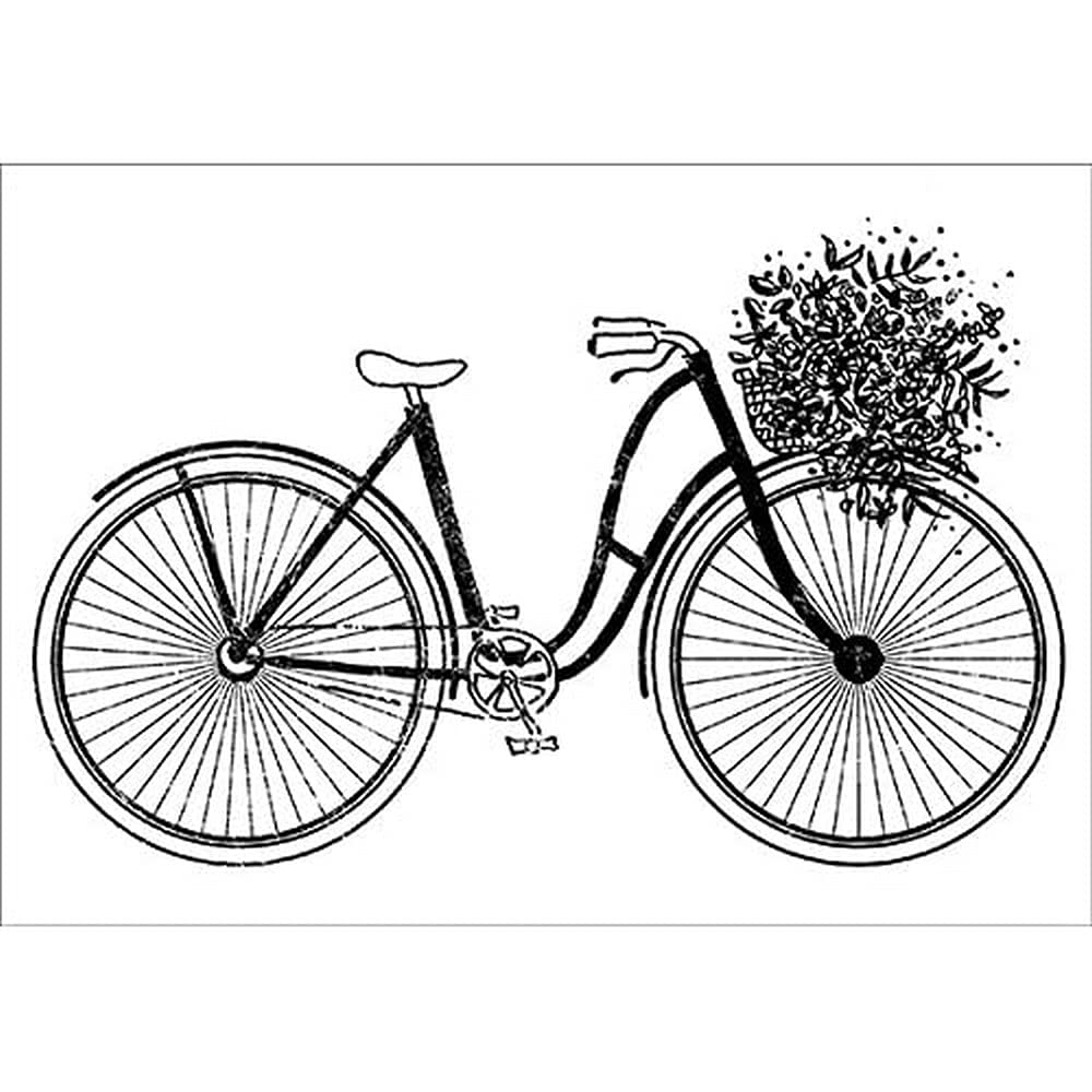 Artemio Stamp Bicycle 37x53 mm, Wood, 37 x 53 mm