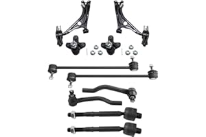 TRQ Front Steering & Suspension Kit Ball Joint Control Arm Sway Bar Stabilizer Link Tie Rod Compatible with 2016-2021 Honda Civic