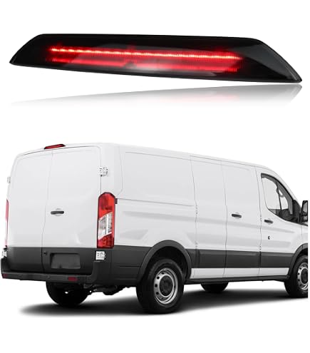 Third Brake Light & Cover Replacement For Ford Transit 150/250/350/350HD 2018-2019 - Black Mount, Red Lens, OEM JK4Z13A613AA - View #12