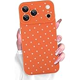 KANGHAR Case Compatible with iPhone 17 Pro Max Dot Pattern Cute Design Phone Case Soft TPU Shockproof Protective Cover Designed for iPhone 17 Pro Max 6.9 Inch Orange Dot