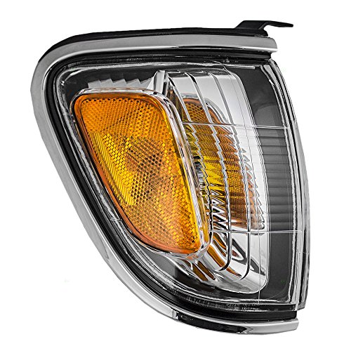 Passengers Park Signal Corner Marker Light Lamp with Chrome Trim Replacement for Toyota Pickup Truck 8161004080