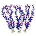 Pawliss Aquarium Decor Fish Tank Decoration Ornament Artificial Plastic Plant Purple 12inch 3 Pack 3Pcs