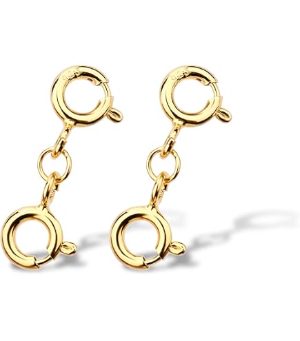 Lot De 6 Fermoirs Double Ouverture En Acier Inoxydable - Taille 16x9 Mm - Pour Bijoux