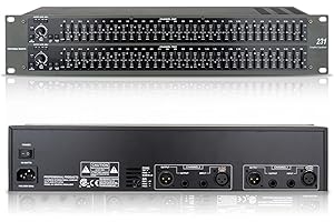 RQG Digital Graphic Equalizer, Dual Channel 31-Band Stereo Equalizer for Home Audio, Professional Stereo EQ, Bypass & Low-Cut Switch, Noise Reduction (EQ-231)