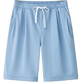Msmsse Women's Bermuda Shorts with Pockets Cotton Knee Length Casual Long Shorts for Athletic Walking Workout
