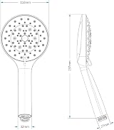 SAMODRA High Pressure Handheld Shower Head with Hose 5 Spray Settings Chrome view 8