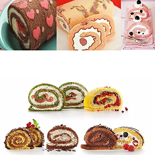 Swiss Roll Mold Silicone Baking Sheet Mat Jelly Roll Pan Flexible