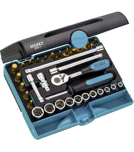 Hazet 906 1/2-Inch Socket Set - Black/Blue/Silver (17-Piece