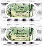 Activated Charcoal Odor Absorber- Air Freshener- Refrigerator Deodorizer - Closet and Pantry Odor Eliminator- Chemical Free Odor Remover- Organic Bamboo Activated Charcoal Natural Purifier TWO PACK