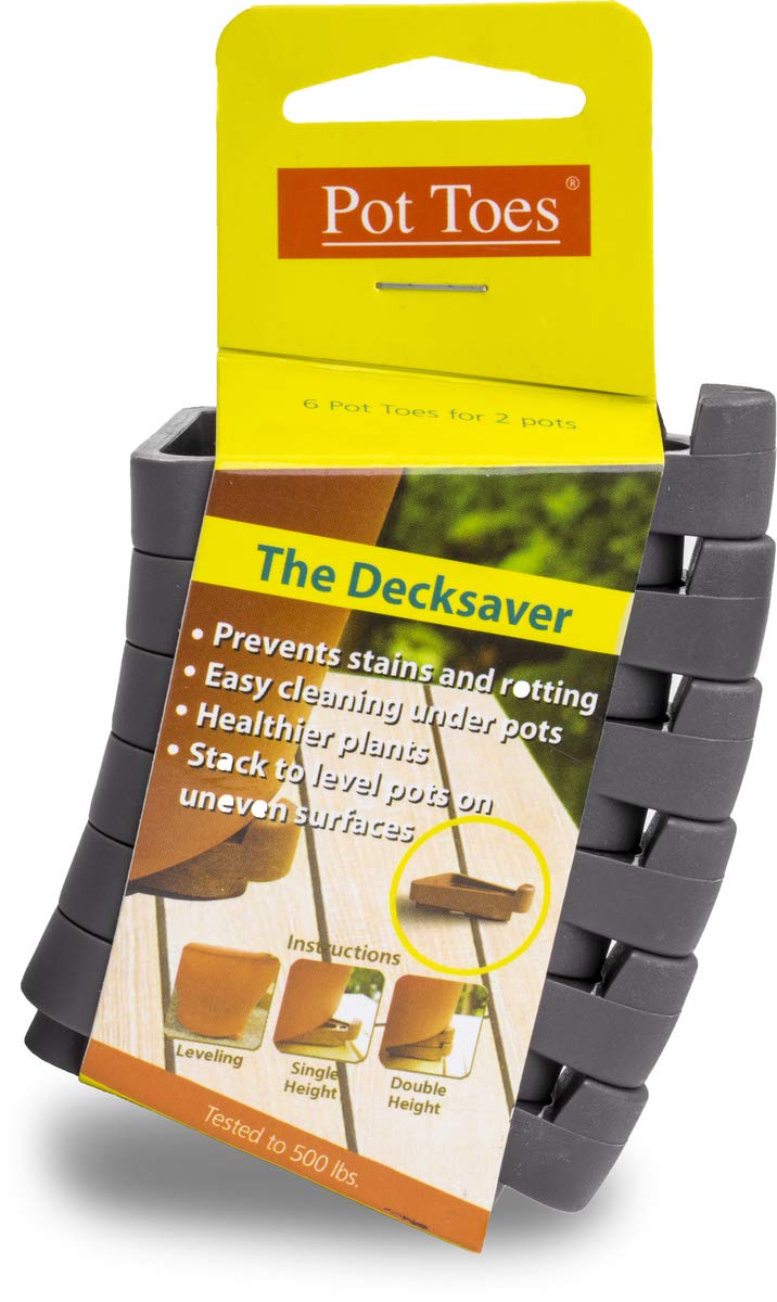Bosmere Pot Toes - Dark Grey - Pack of 6