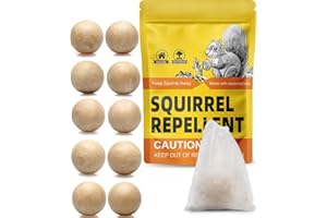 KQCWKH Squirrel Repellent Outdoor, Chipmunk Repellent, Squirrel Deterrent for Gardens/Attics/Cars/Bird Feeders, Get Rid of Chipmunk, Indoor Squirrel Repellant for Plant-10P