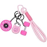 Levesica Dumbbell Keychain set Silicone Gym Keychain Motivational Gym Accessories Fitness Gifts for Boyfriend Girlfriend