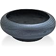 Kristin Decor Handmade Large Decorative Bowl - 11" Round x 4" High Wooden Decorative Bowl for Farmhouse, Kitchen Counter or Coffee Table Decor, Black