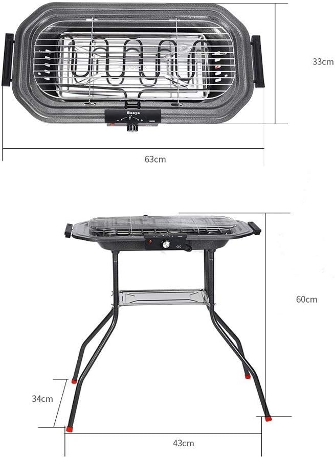 review LBSX BBQ Barbecue Grill Home Smokeless Electric Grill Stainless Steel Electric Charcoal Dual-Purpose Multi-Purpose Grill