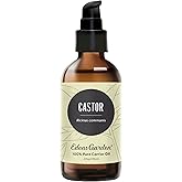 Edens Garden Organic Castor Oil – Cold Pressed, Unrefined, Hexane-Free & 100% Pure Therapeutic Grade – Carrier Oil for Nails, Cuticle, Hair Growth, Eyelashes, Eyebrows, Skin & Scalp 118 ml (4 fl oz)