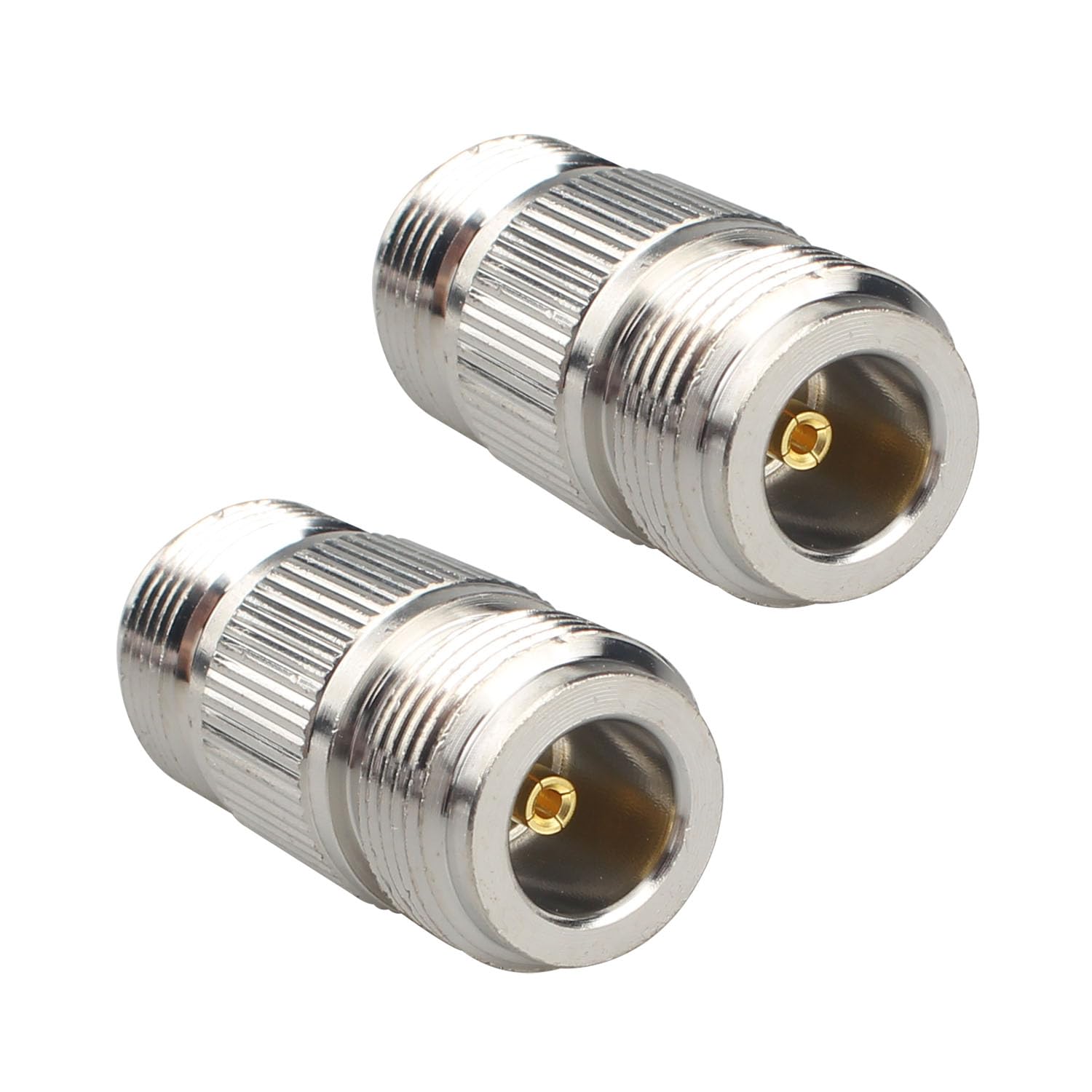 Futheda 2PCS N Female to N Female Connector Double Female Barrel RF Coax Adapter Compatible with Walkie Alkie Wi-Fi CB Ham Radio Broadcast Antenna Extension Phone Signal Booster Coaxial Cable