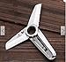 GokuStore Piranha Mini-Remix Fine Edge Drop Point Clip Folding Knife Axle Hole