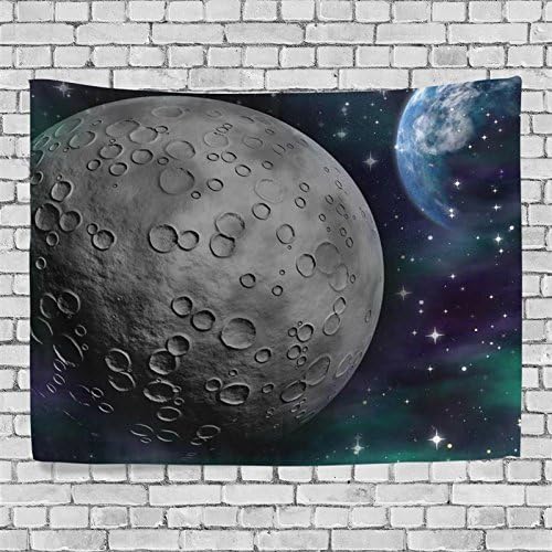 Artpanda The Earth Moon Star Tapestry Outer Space Universe Cosmos Planet Wall Hanging Art for Couches Dorm Room Home Decor 60 X 40 Inch